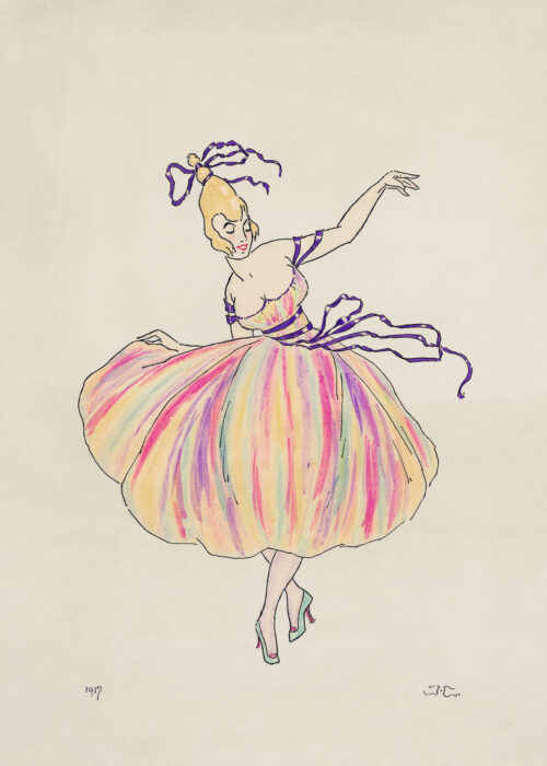 danser med lilla bånd, plakat