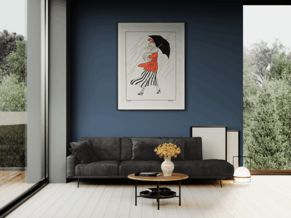 kvinde med paraply gjelleruphus plakater