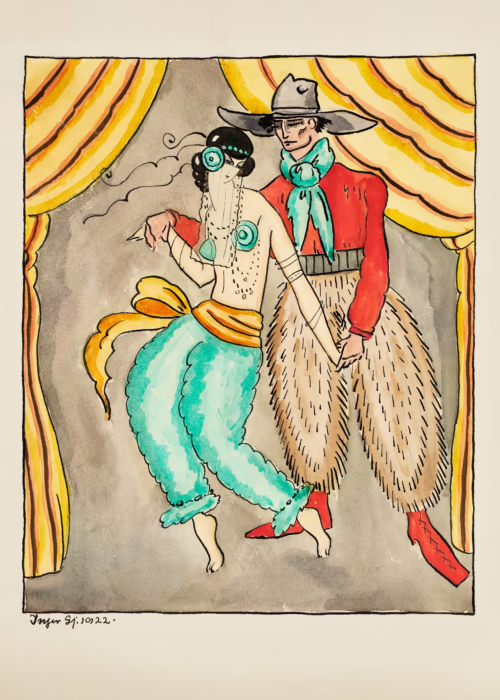cowboy og harem, gjellerup, plakat