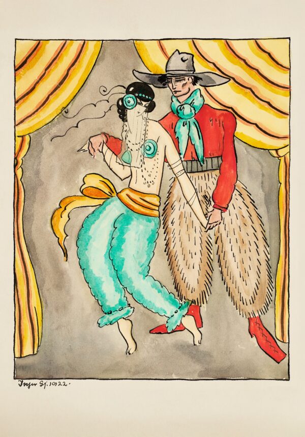 cowboy og harem, gjellerup, plakat